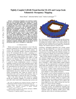 Tightly-Coupled LiDAR-Visual-Inertial SLAM and Large-Scale Volumetric
  Occupancy Mapping