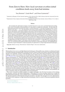 From Zero to Hero: How local curvature at artless initial conditions
  leads away from bad minima
