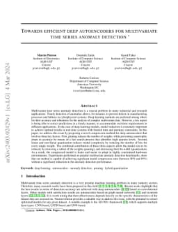 Towards efficient deep autoencoders for multivariate time series anomaly
  detection