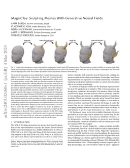 MagicClay: Sculpting Meshes With Generative Neural Fields