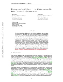 Enhancing LLM Safety via Constrained Direct Preference Optimization