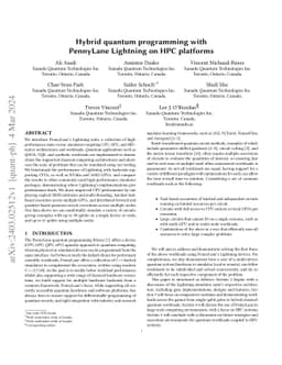 Hybrid quantum programming with PennyLane Lightning on HPC platforms