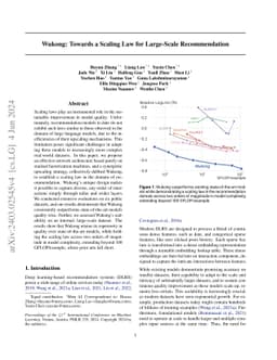 Wukong: Towards a Scaling Law for Large-Scale Recommendation