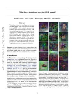What do we learn from inverting CLIP models?