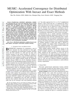 MUSIC: Accelerated Convergence for Distributed Optimization With Inexact
  and Exact Methods