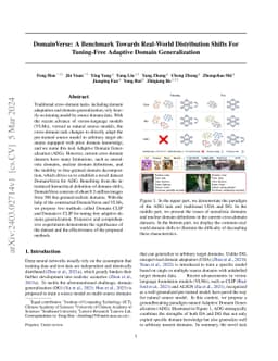 DomainVerse: A Benchmark Towards Real-World Distribution Shifts For
  Tuning-Free Adaptive Domain Generalization
