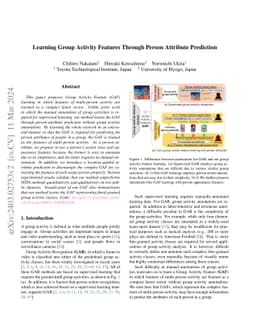 Learning Group Activity Features Through Person Attribute Prediction