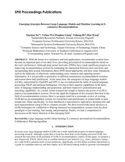 Emerging Synergies Between Large Language Models and Machine Learning in
  Ecommerce Recommendations