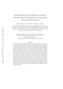 Rehabilitation Exercise Quality Assessment through Supervised
  Contrastive Learning with Hard and Soft Negatives