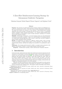 A Zero-Shot Reinforcement Learning Strategy for Autonomous Guidewire
  Navigation