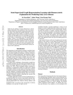 Semi-Supervised Graph Representation Learning with Human-centric
  Explanation for Predicting Fatty Liver Disease