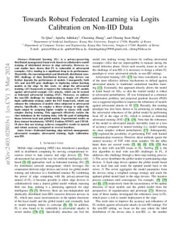 Towards Robust Federated Learning via Logits Calibration on Non-IID Data