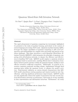 Quantum Mixed-State Self-Attention Network