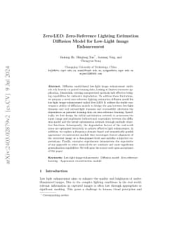 Zero-Reference Lighting Estimation Diffusion Model for Low-Light Image Enhancement