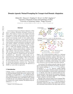 Domain-Agnostic Mutual Prompting for Unsupervised Domain Adaptation