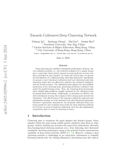 Towards Calibrated Deep Clustering Network