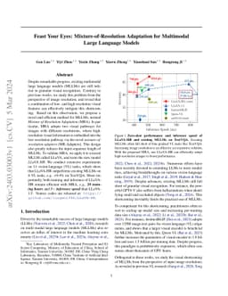 Feast Your Eyes: Mixture-of-Resolution Adaptation for Multimodal Large
  Language Models