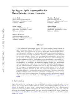 SplAgger: Split Aggregation for Meta-Reinforcement Learning