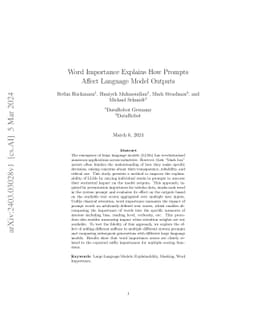 Word Importance Explains How Prompts Affect Language Model Outputs