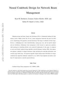 Neural Codebook Design for Network Beam Management