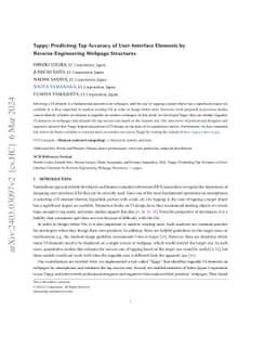 Tappy: Predicting Tap Accuracy of User-Interface Elements by
  Reverse-Engineering Webpage Structures