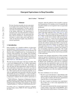 Emergent Equivariance in Deep Ensembles