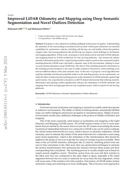 Improved LiDAR Odometry and Mapping using Deep Semantic Segmentation and
  Novel Outliers Detection