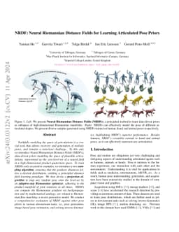 NRDF: Neural Riemannian Distance Fields for Learning Articulated Pose
  Priors