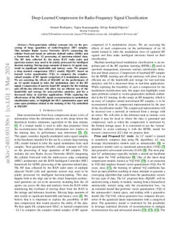 Deep-Learned Compression for Radio-Frequency Signal Classification