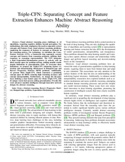 Triple-CFN: Restructuring Concept and Feature Spaces for Enhancing
  Abstract Reasoning Process