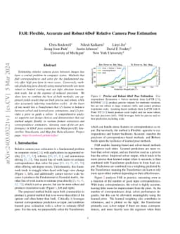 FAR: Flexible, Accurate and Robust 6DoF Relative Camera Pose Estimation