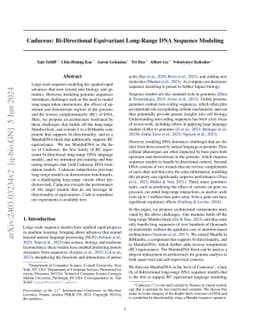 Caduceus: Bi-Directional Equivariant Long-Range DNA Sequence Modeling
