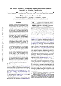 Best of Both Worlds: A Pliable and Generalizable Neuro-Symbolic Approach
  for Relation Classification