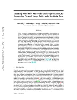 Learning Zero-Shot Material States Segmentation, by Implanting Natural
  Image Patterns in Synthetic Data