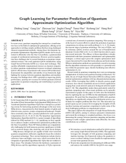 Graph Learning for Parameter Prediction of Quantum Approximate
  Optimization Algorithm