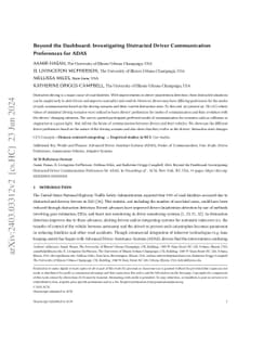 Beyond the Dashboard: Investigating Distracted Driver Communication
  Preferences for ADAS