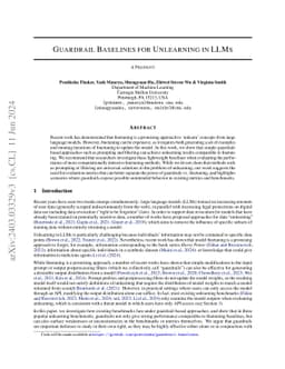 Guardrail Baselines for Unlearning in LLMs