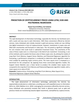 Prediction Of Cryptocurrency Prices Using LSTM, SVM And Polynomial
  Regression