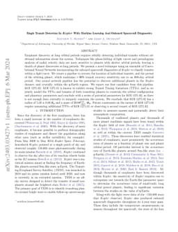 Single Transit Detection In Kepler With Machine Learning And Onboard
  Spacecraft Diagnostics