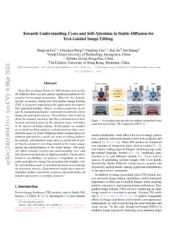 Towards Understanding Cross and Self-Attention in Stable Diffusion for
  Text-Guided Image Editing