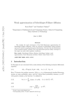 Weak approximation of Schrödinger-Föllmer diffusion