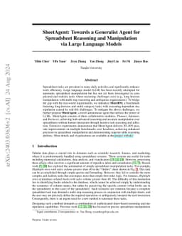 SheetAgent: Towards A Generalist Agent for Spreadsheet Reasoning and Manipulation via Large Language Models