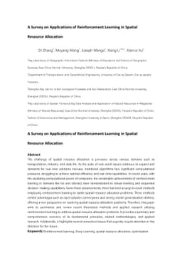 A Survey on Applications of Reinforcement Learning in Spatial Resource
  Allocation
