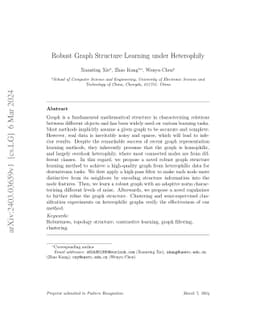 Robust Graph Structure Learning under Heterophily