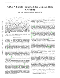 CDC: A Simple Framework for Complex Data Clustering