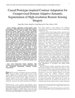 Causal Prototype-inspired Contrast Adaptation for Unsupervised Domain
  Adaptive Semantic Segmentation of High-resolution Remote Sensing Imagery
