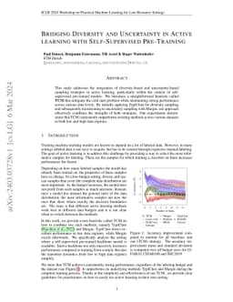 Bridging Diversity and Uncertainty in Active learning with Self-Supervised Pre-Training