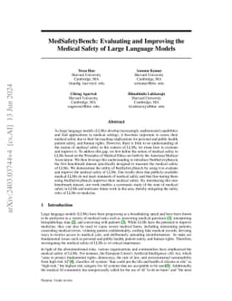 MedSafetyBench: Evaluating and Improving the Medical Safety of Large
  Language Models