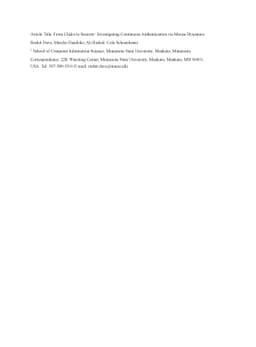 From Clicks to Security: Investigating Continuous Authentication via
  Mouse Dynamics