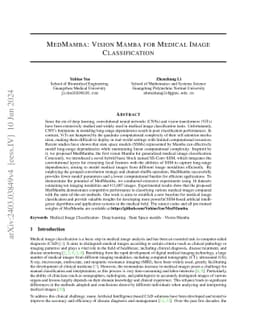 MedMamba: Vision Mamba for Medical Image Classification